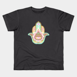 Hamsa Hand - Opal(October) Kids T-Shirt